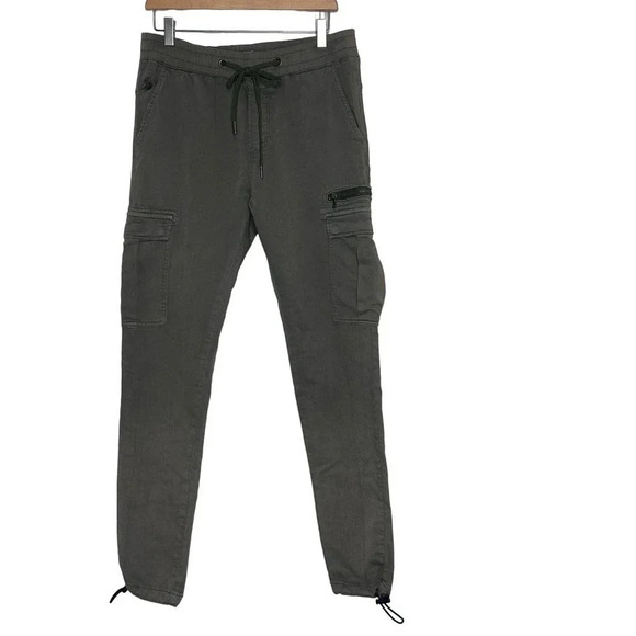 Kuwallatee M 34x32‎ mens army green cargo utility pull on minimalist pants - Picture 1 of 10